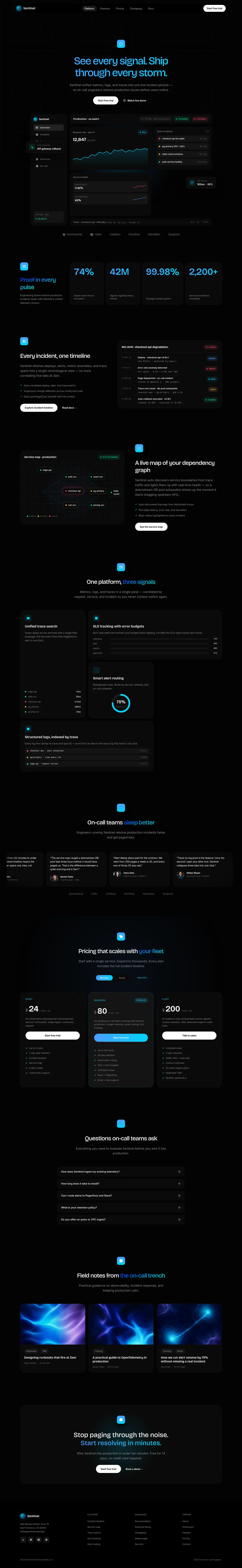 Obsidian Cyan Gradient Saas preview